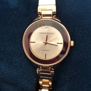 Anne Klein Rose Gold Diamond Watch